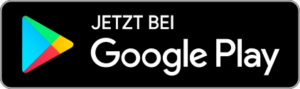 Ein schwarzer Button, auf welchem das Google Play Store Logo sowie der Schriftzug "Jetzt bei Google Play" abgebildet ist.